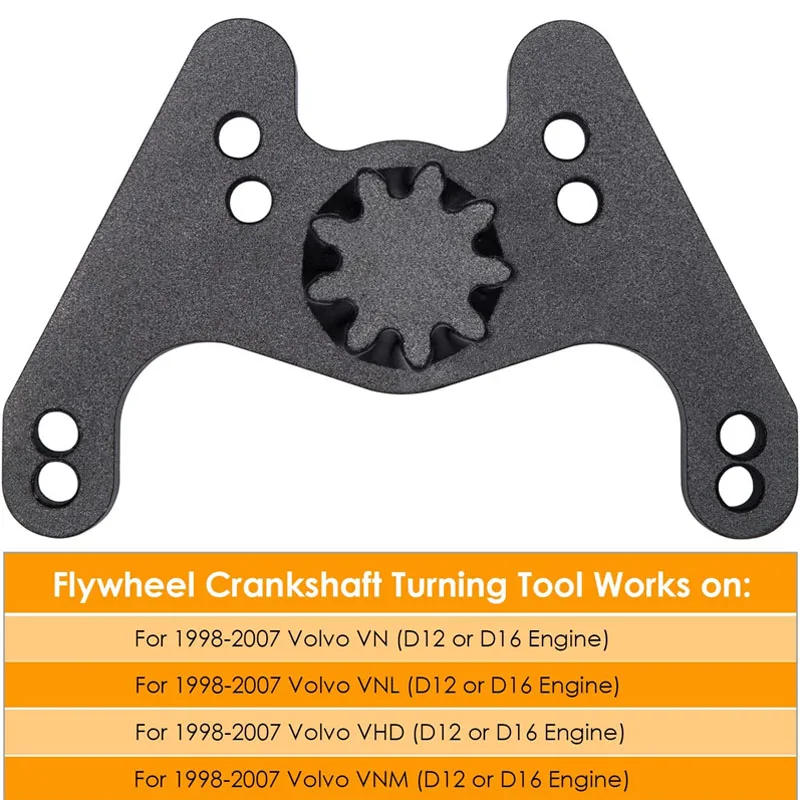 Crank/Flywheel Crankshaft Turning/Barring Tool for Volvo D12, D16 1998-2007 Engines & Mack Truck, Replace to 9996956 9996620