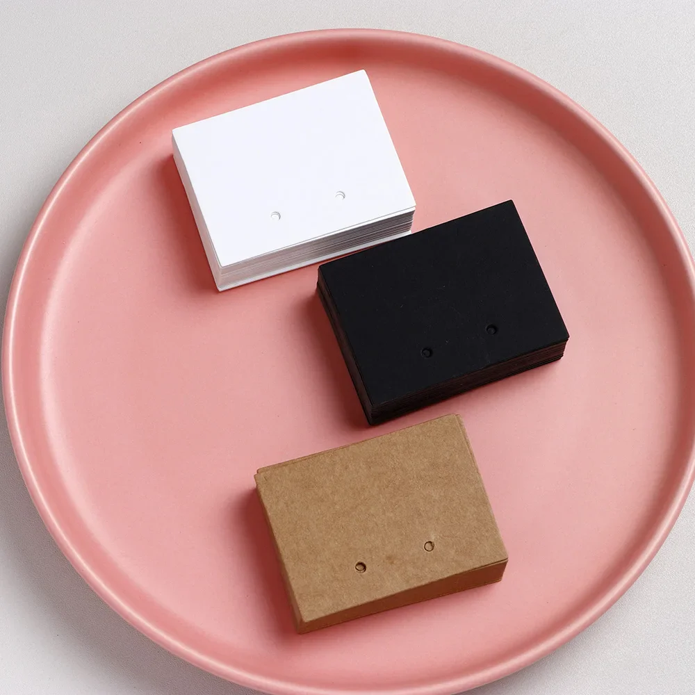 

50PCS 6x4.5cm Square Cardboard Display Cards Holder Stand for Hoop Drop Earrings Jewelry Packaging Small Business Supplies