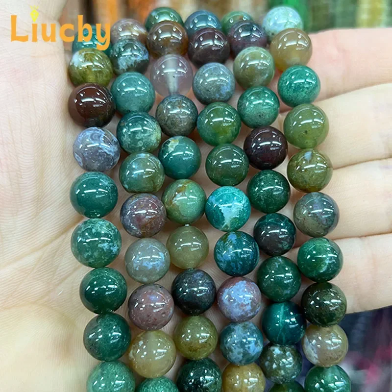 For Jewelry Making Natural Stone Indian Agates Beads DIY Charm Bracelets Rings retro Crafts headwear 15