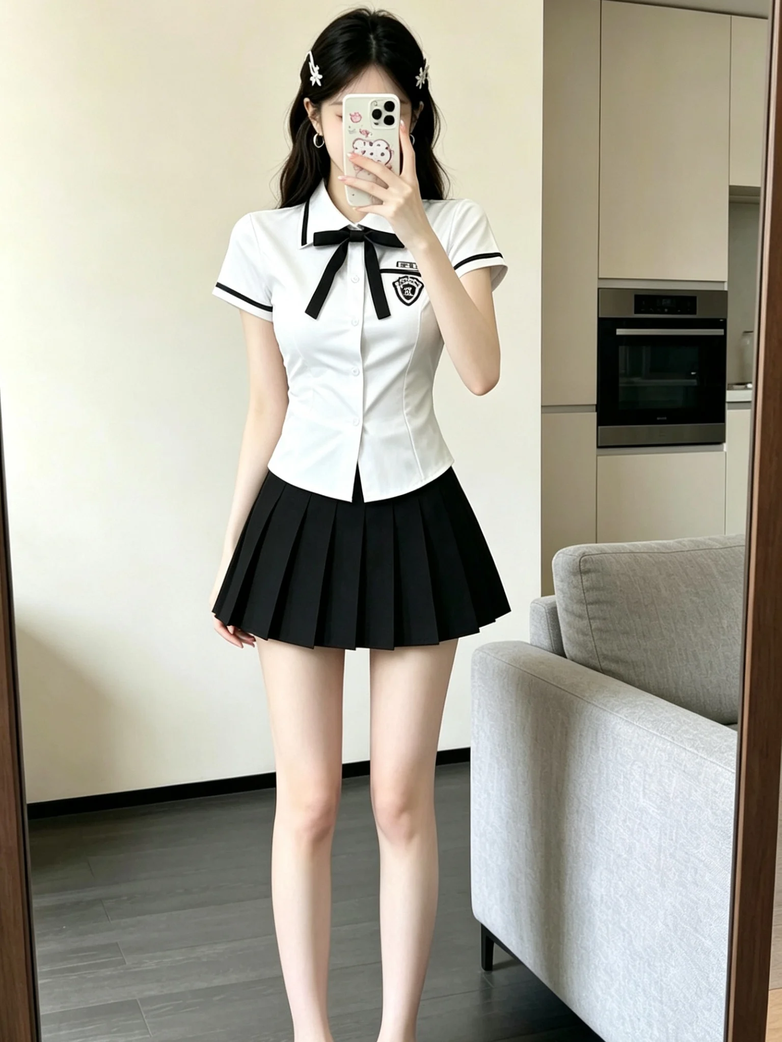 College Style JK Uniform Short Sleeve Shirt Set Summer Professional Workwear Waist-Cinching Blouse Pleated Skirt Work Uniform