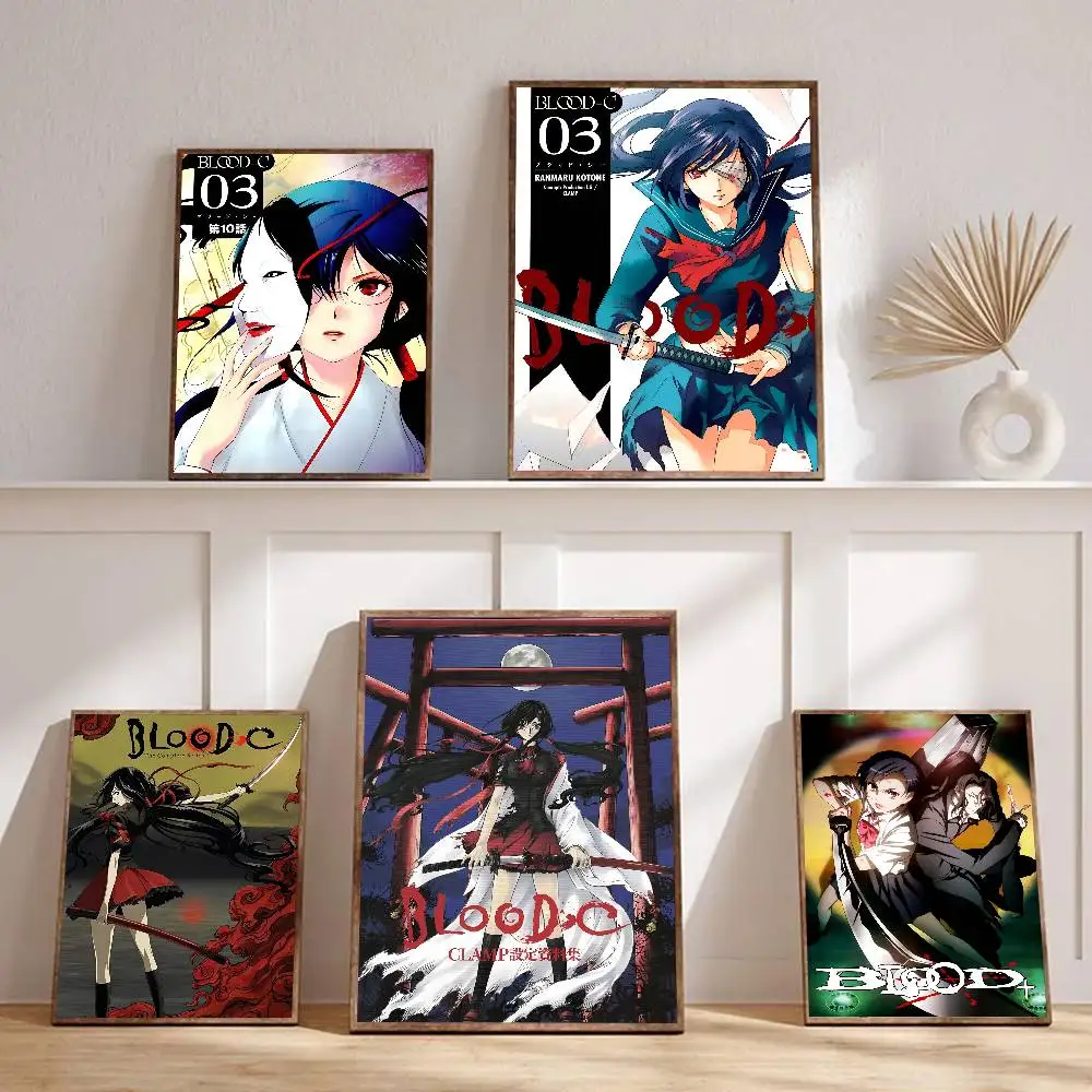 1pc BLOOD-C Poster Sticker Print Waterproof Wall Art For Living Room Bedroom Home Decor