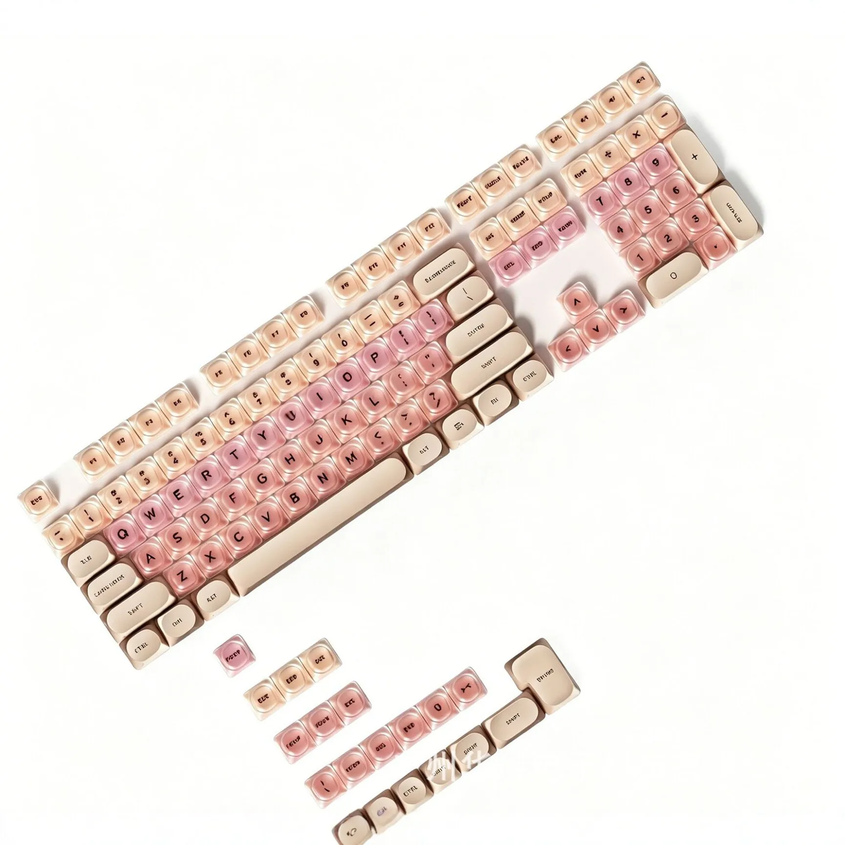 Key Hoa Profile Keycap Set Translucent Uv Printed Legends Pc Abs Double-Shot Keycaps Layout Mechanical Keyboards