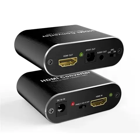 Estrattore audio HDMI 4K 30Hz Convertitore audio stereo AUX da 5,1 canali da HDMI a HDMI + ottico Toslink SPDIF da 3,5 mm per PS5 Xbox Series X