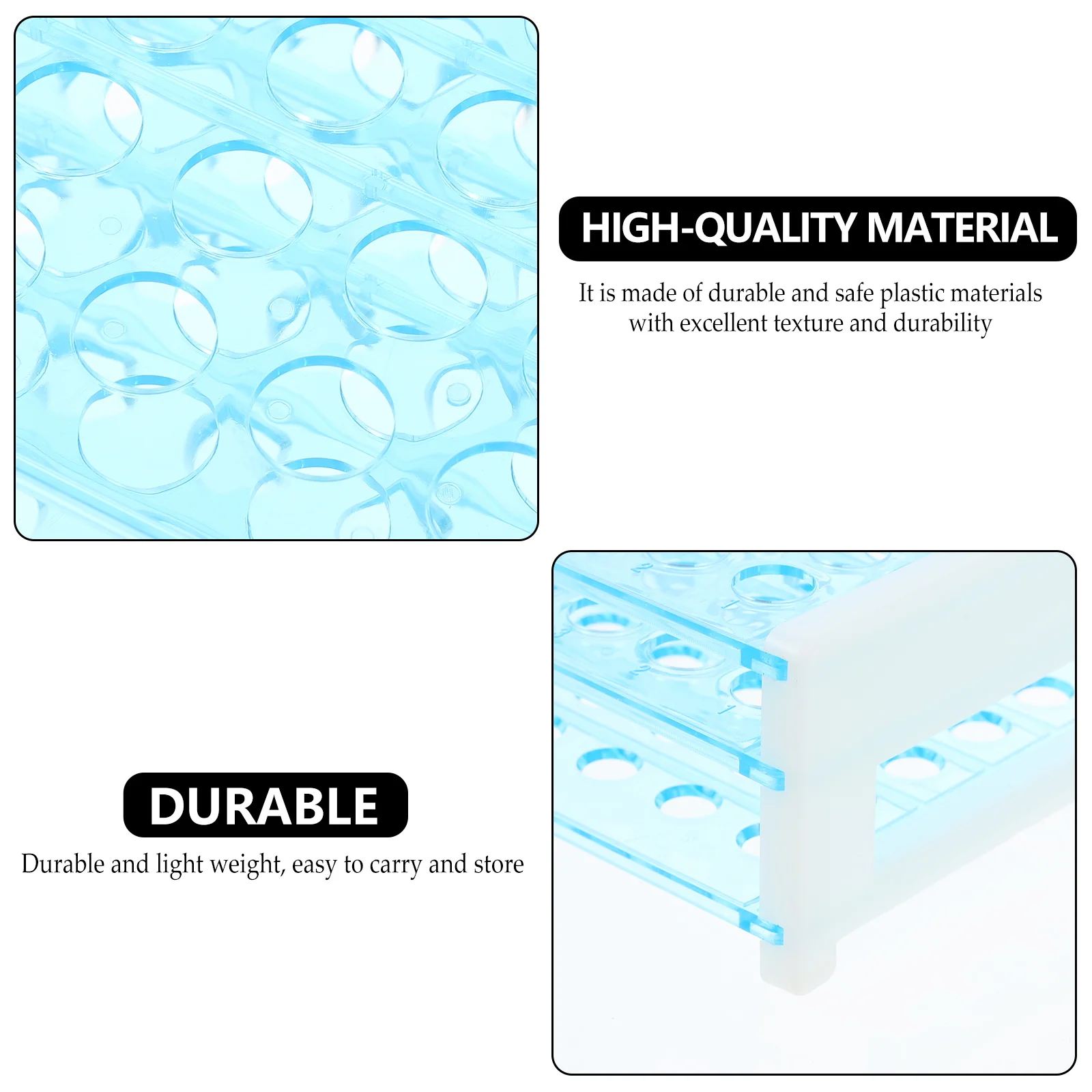 

Test Tube Rack 1PC Plastic Detachable Stand Polypropylene Lightweight Lab Tool Tube Storage Rack Laboratory