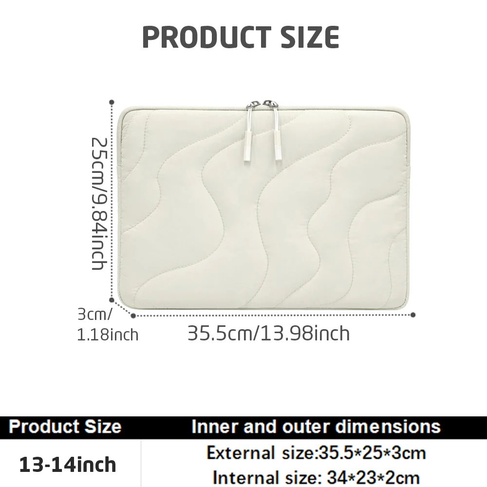 Lightweight Laptop Sleeve Bag 13-14 Inch for MacBook Air Pro HP Dell Surface Lenovo Notebook Sleeve, School Office Computer Case