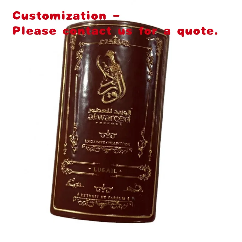 

custom.Custom Aluminum Embossed Perfume Bottle Sticker Metal