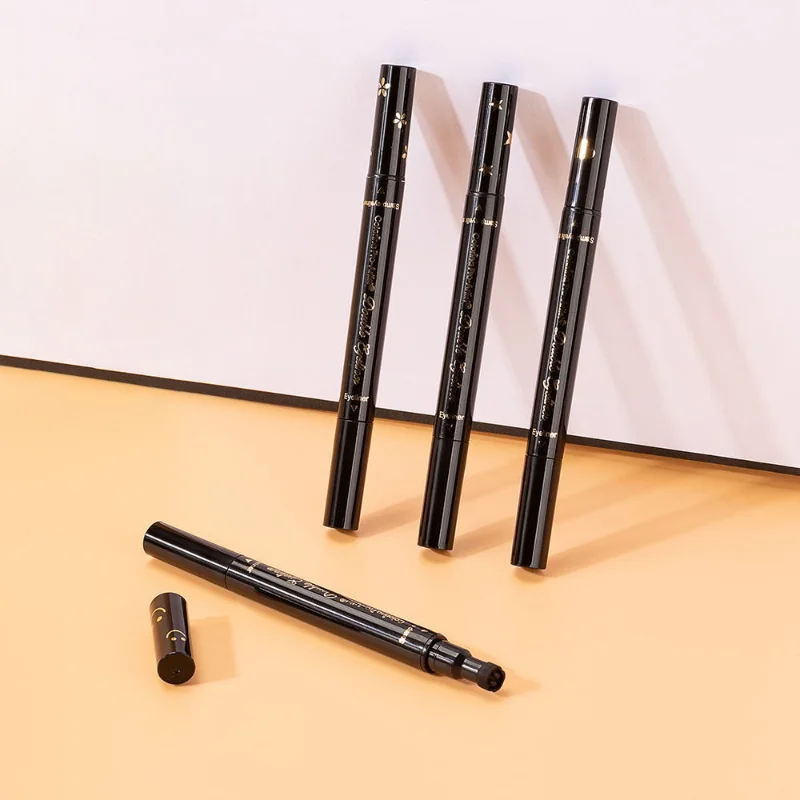 Trucco che vende Eyeliner asciutto a tutta velocità sigillo a doppia testa impermeabile facile sul trucco Eyeliner prezzo piatto cosmetici