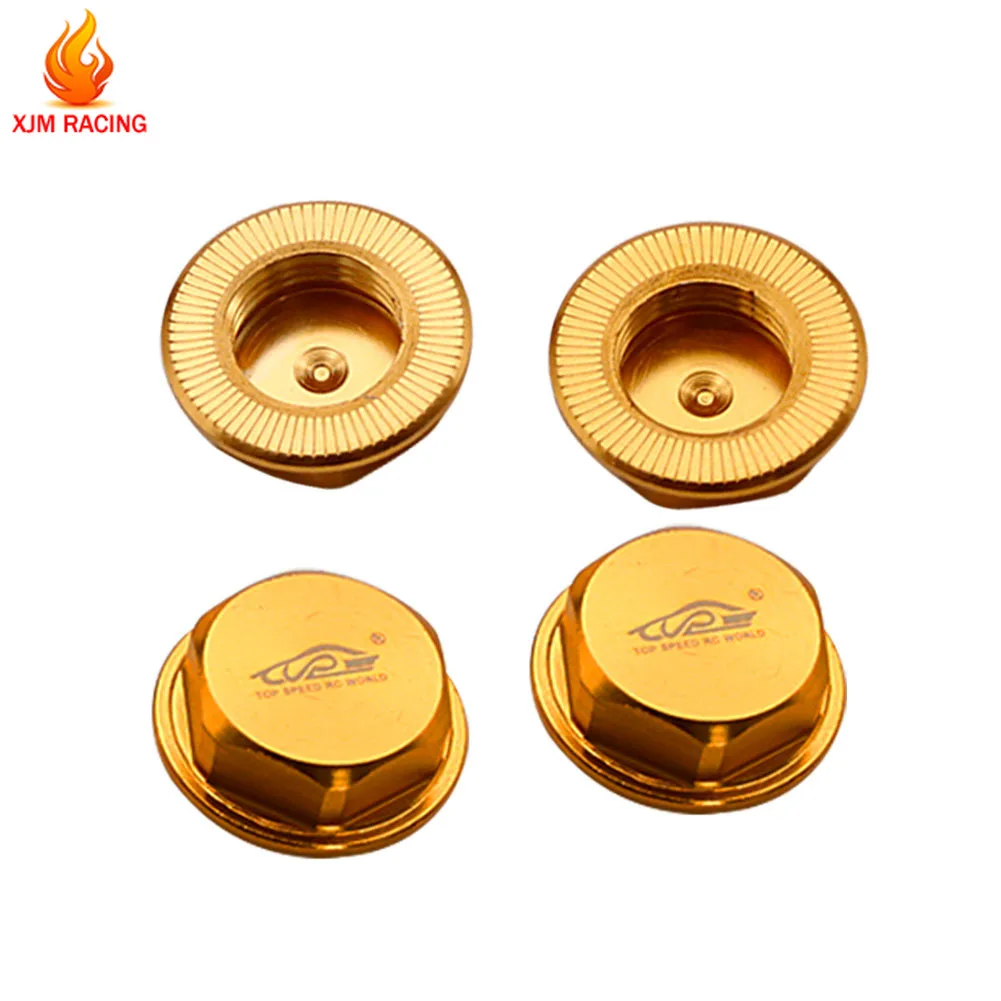 Aluminum Wheel Hub Nut 4PCS/SET for 1/5 Losi 5ive T Rovan LT King Motor X2 HPI ROFUN BAJA 5B 5T 5SC SS Buggy RC CAR GAS PARTS