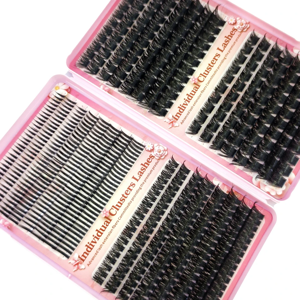 32 Filas de Racimos de Gran Capacidad para Extensión Profesional, Pestañas Naturales DIY 4