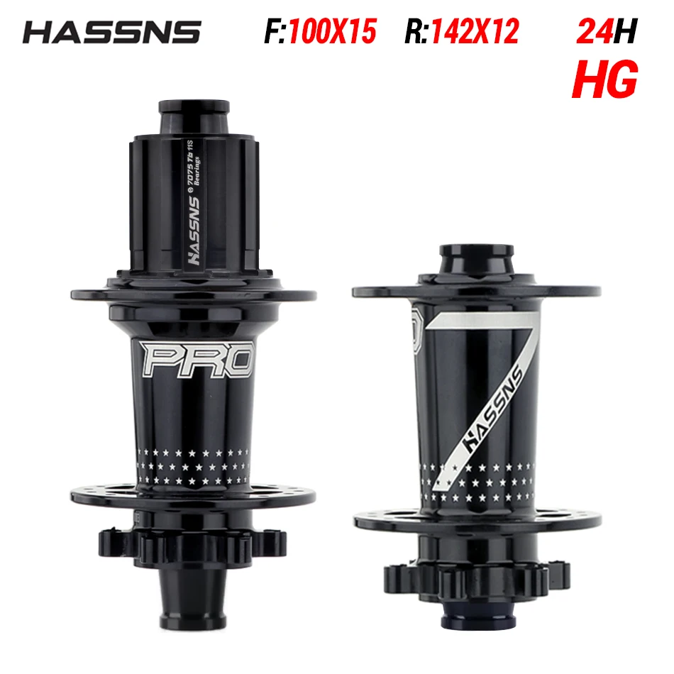 HASSNS PRO7 Fahrrad nabe 24/32 Löcher J-Bend Speichen durch Achse 12x142 hg/xd/ms 4-teiliges abgedichtetes Lager für Shimano Mountainbike Free hub