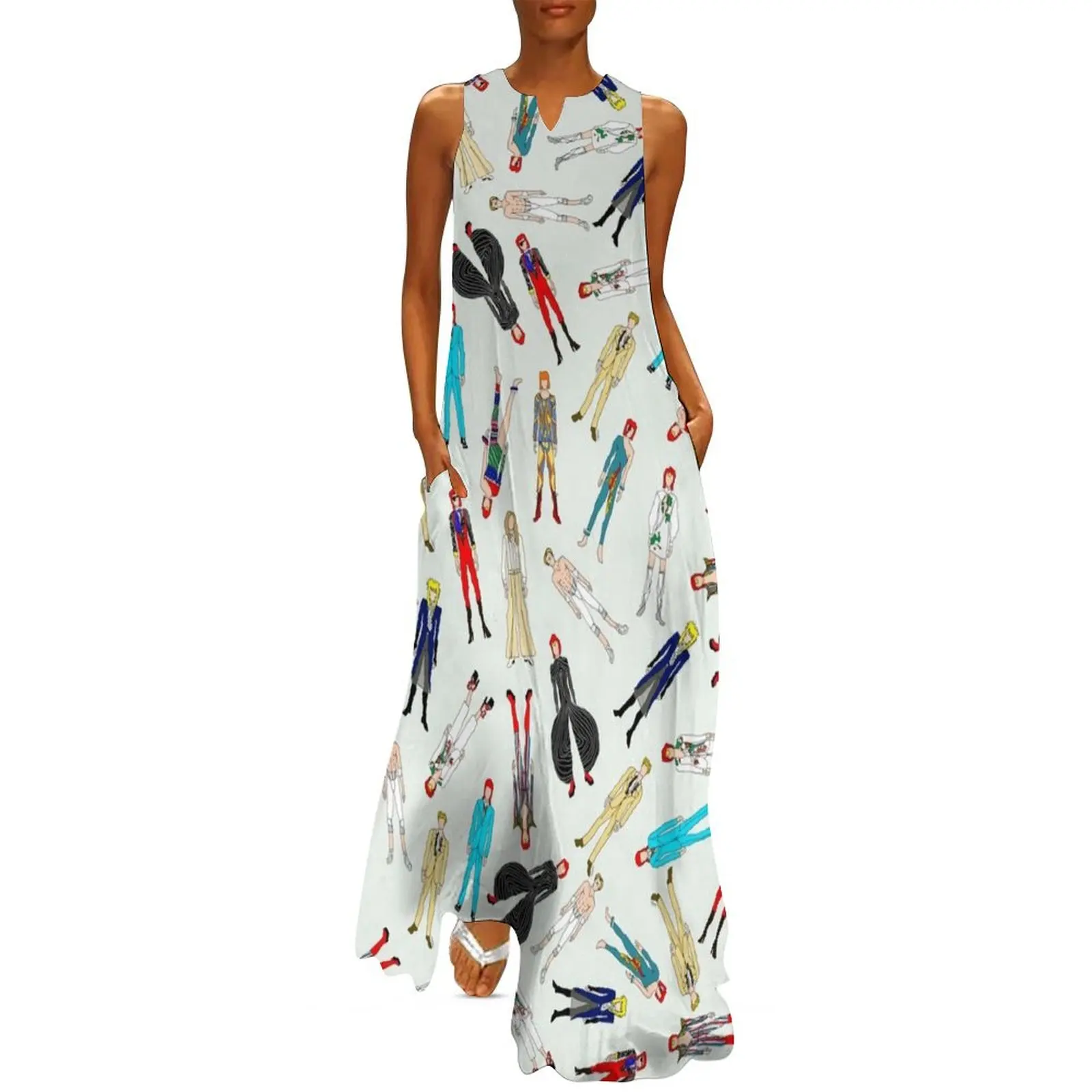 

Floating Bowies Pattern Long Dress party dresses woman summer women"s dress 2024 birthday dress for women bandage