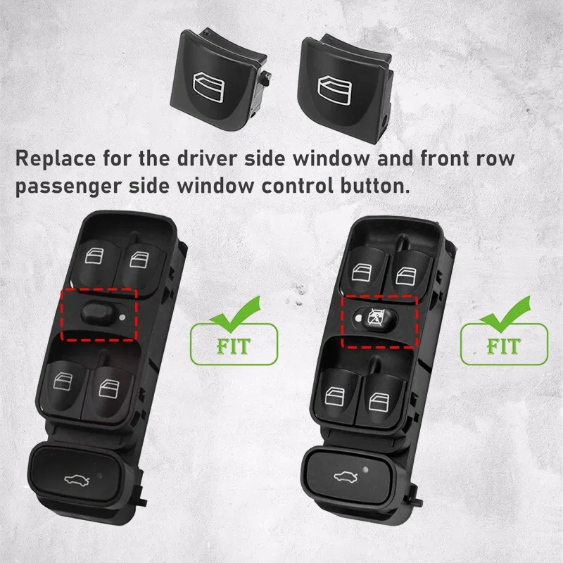 2X Window Switch Cover For Mercedes Benz W203 C-CLASS C320 C230 C240 C280 Power Window Switch Console Caps A2038210679