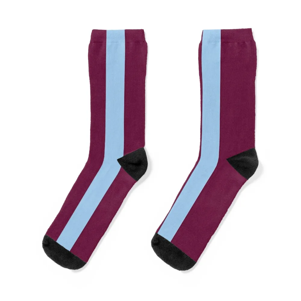 

Aston Villa Retro 2000 Claret and Blue Home Striped Socks shoes Lots Ladies Socks Men's