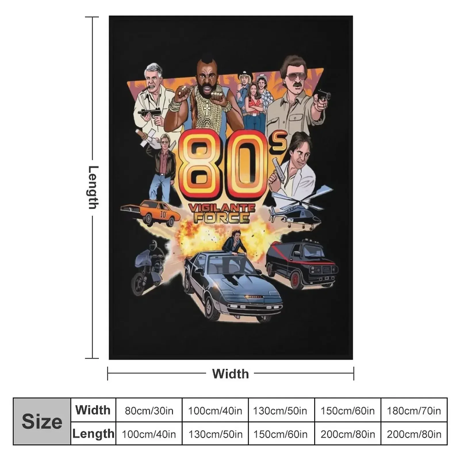 New 80_s Vigilante Force Classic T-Shirt Throw Blanket Custom Travel decorative Luxury Throw Blankets