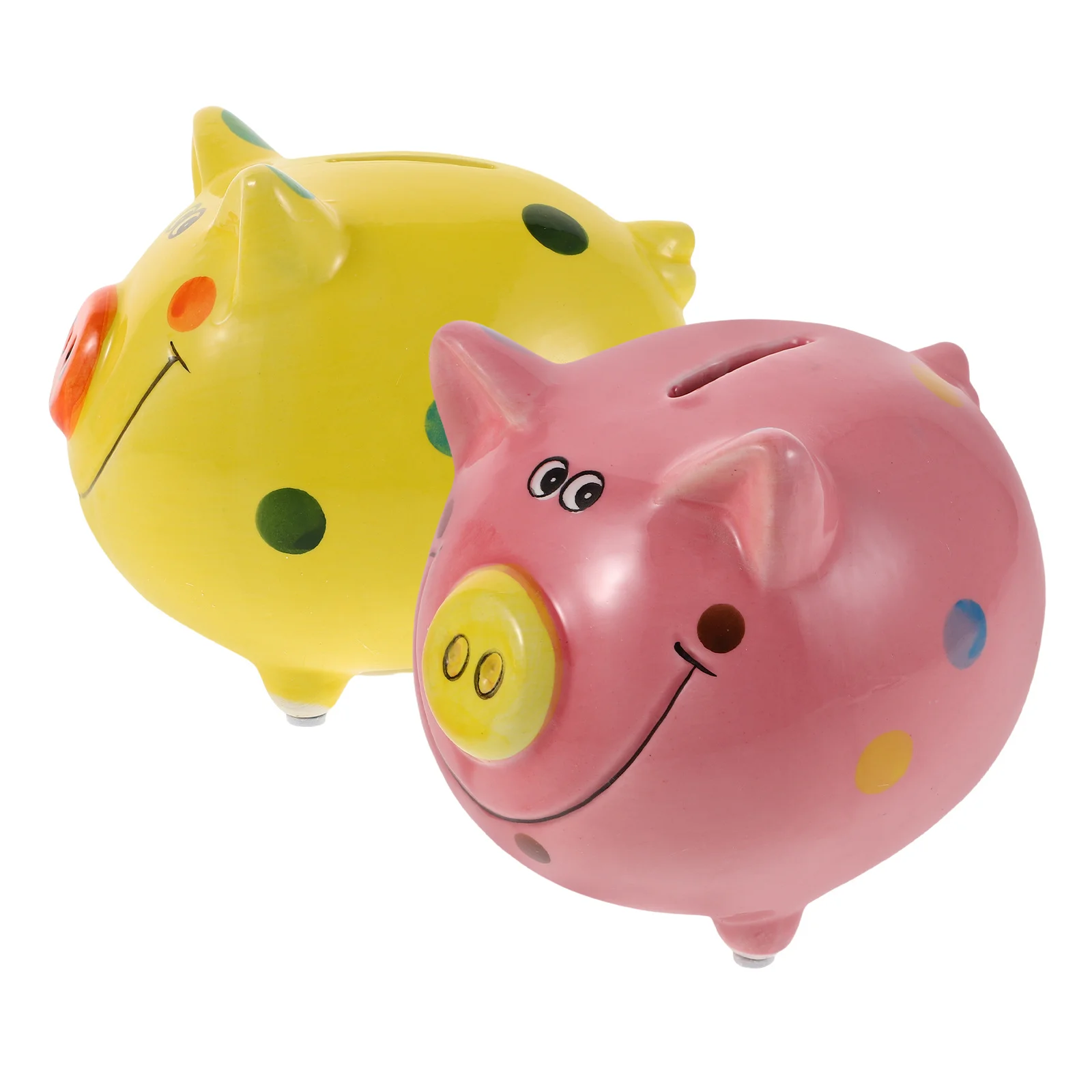 

2Pcs Cute Pig Piggy Bank for Kids Girls Boys Money Box Savings Pot Birthday Nursery Decor Cash Jar