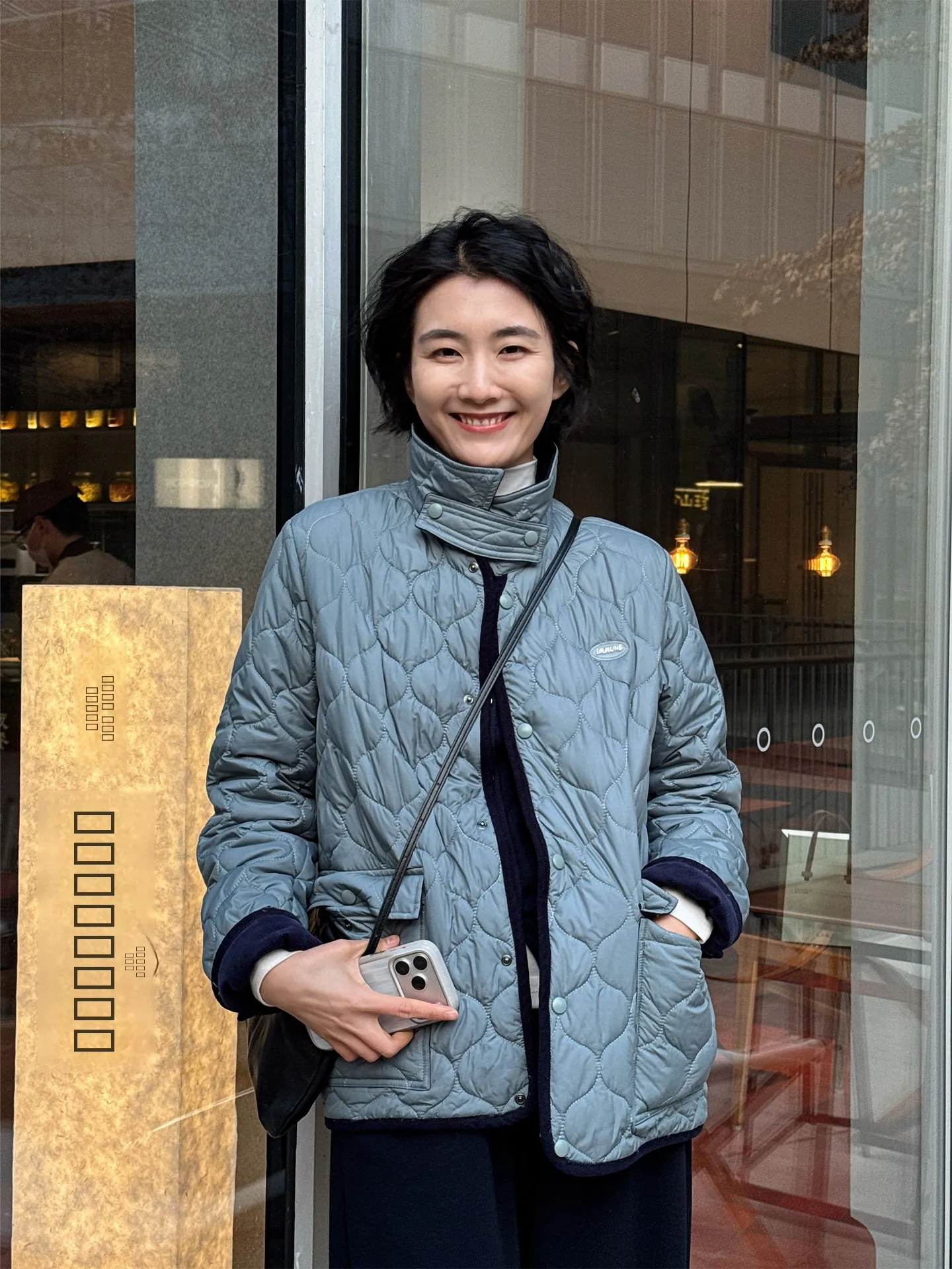 

Женское утепленное хлопковое пальто Langqing Blue: свободный крой, теплый зимний дизайн, стильная верхняя одежда для повседневной носки, длинный рукав