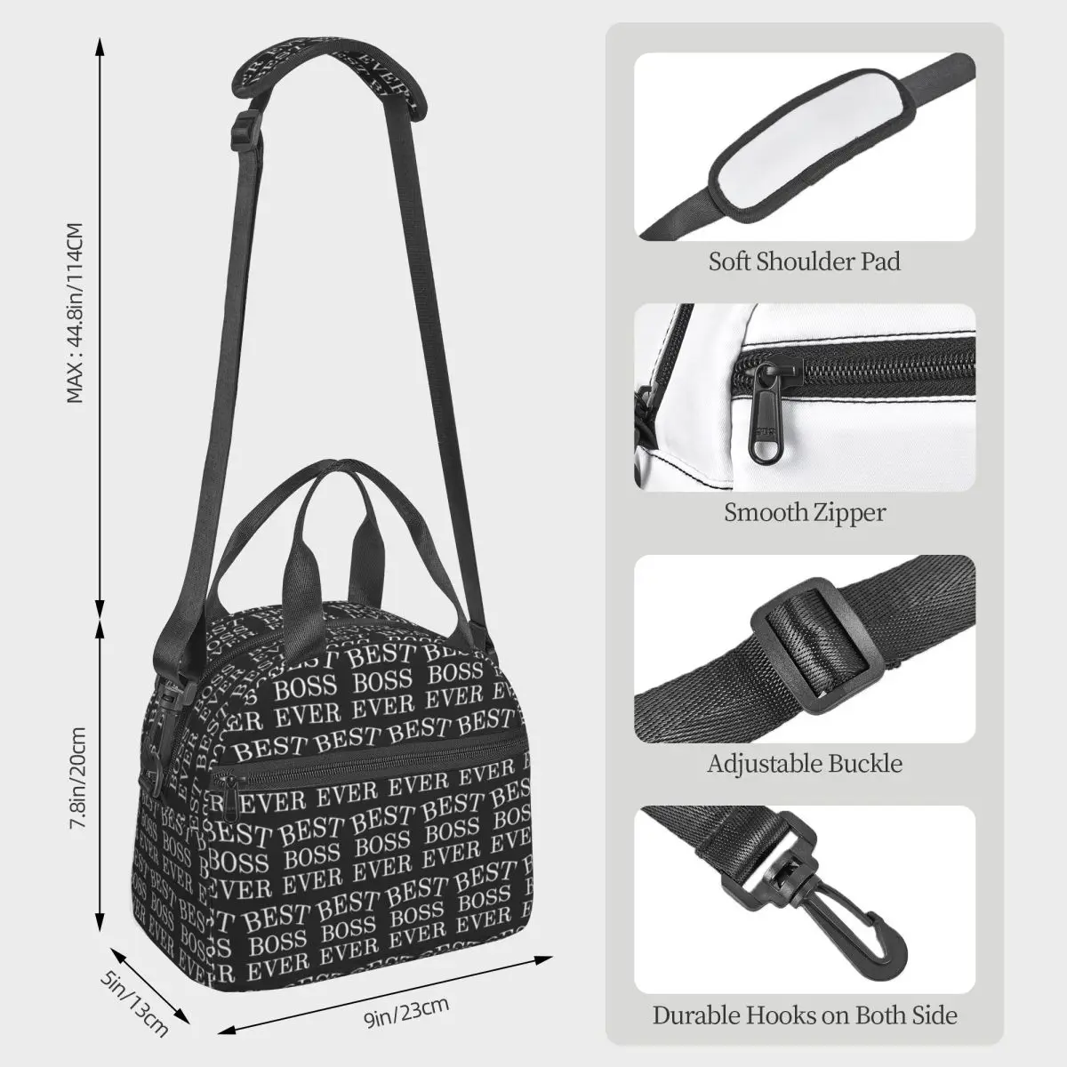 Lady Best Boss Ever Insulated Lunch Bag for Women Office Cooler Thermal Box Tote Leakproof Lunch Boxes