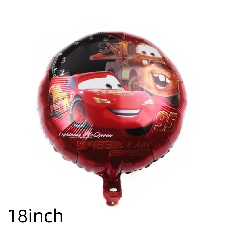 Disney Lightning mcqueen car aluminum Balloon Smile McQueen Car Cake Kids Birthday Decoration