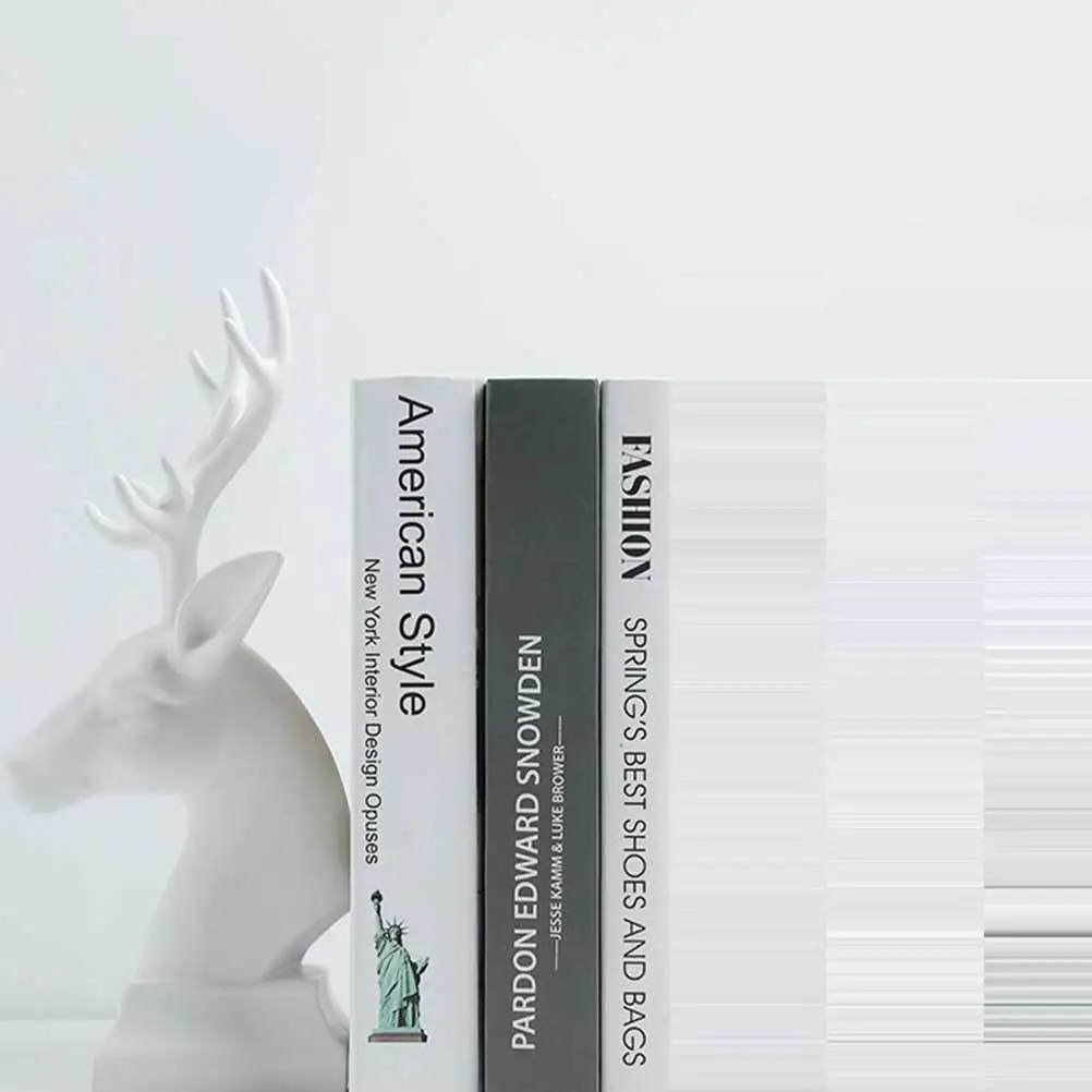 

1Pcs Ceramic Deer Head Ornament White Desktop Decoration Creative Home Office Adornment Wine Cabinet Ornament Fashion Craft