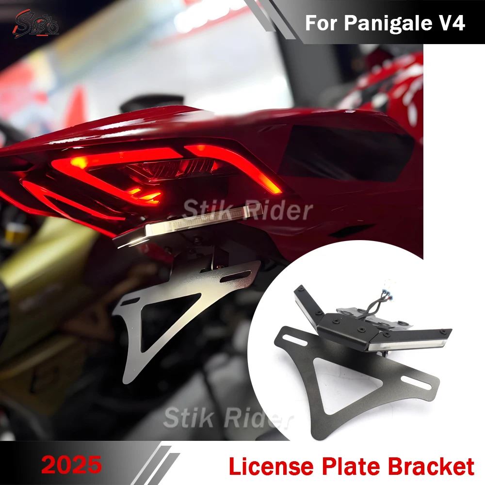 

Tail Tidy Fender Eliminator Plug and Play License Plate Holder For DUCATI Panigale V4 2025 PANIGALE V4