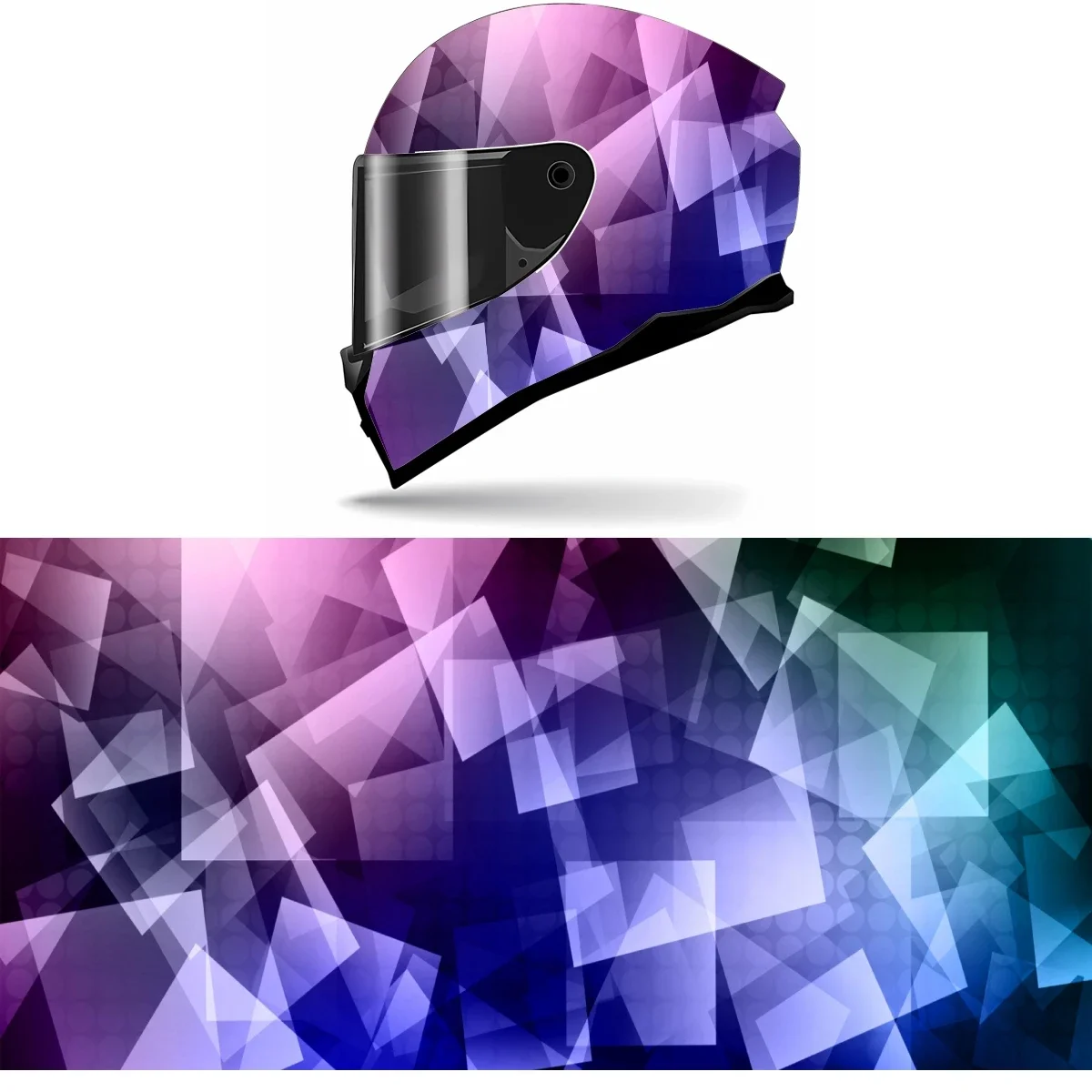 

Triangle abstract graphics Motorcycle Helmet Stickers Self Adhesive Racing Custom Helmet Decal Wrap Vinyl Decal Stickers