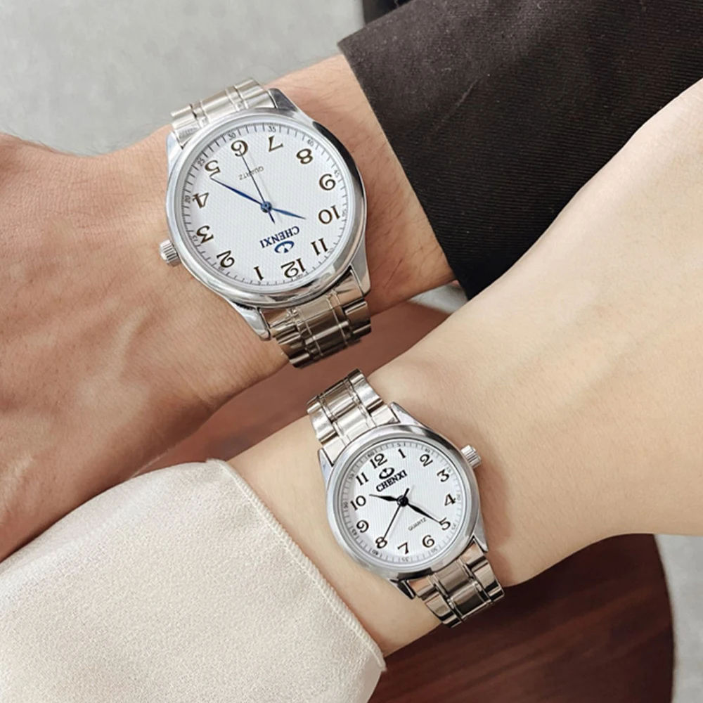 Minimalist Couple Watches Water-Resistant Digital Large Dial Watches Men's & Women's Quartz Wristwatches Valentine's Day Gifts