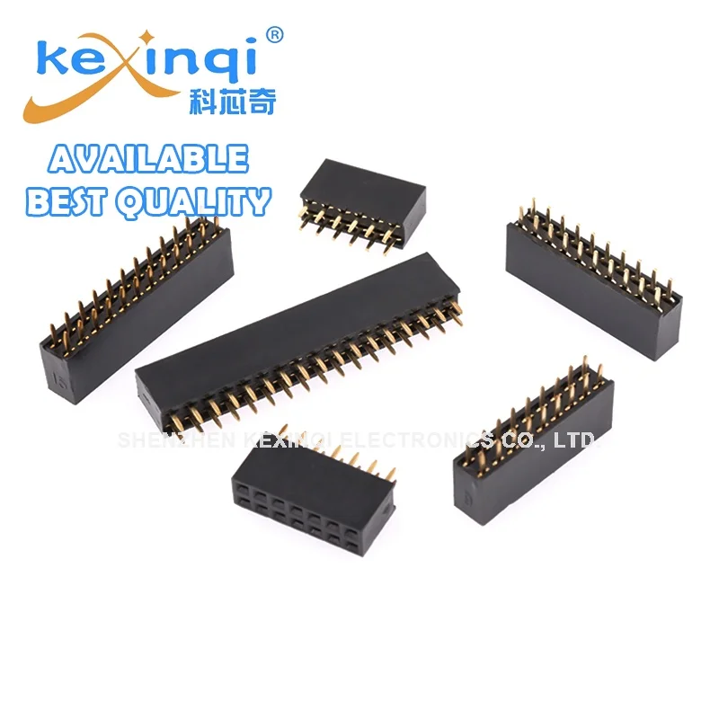 20pcs Double Row Female Socket 2.54mm Spacing PCB Board Tolerance psitions 2*2p 3P 4P 5P 7P 8P 16P 10P 20P 40p