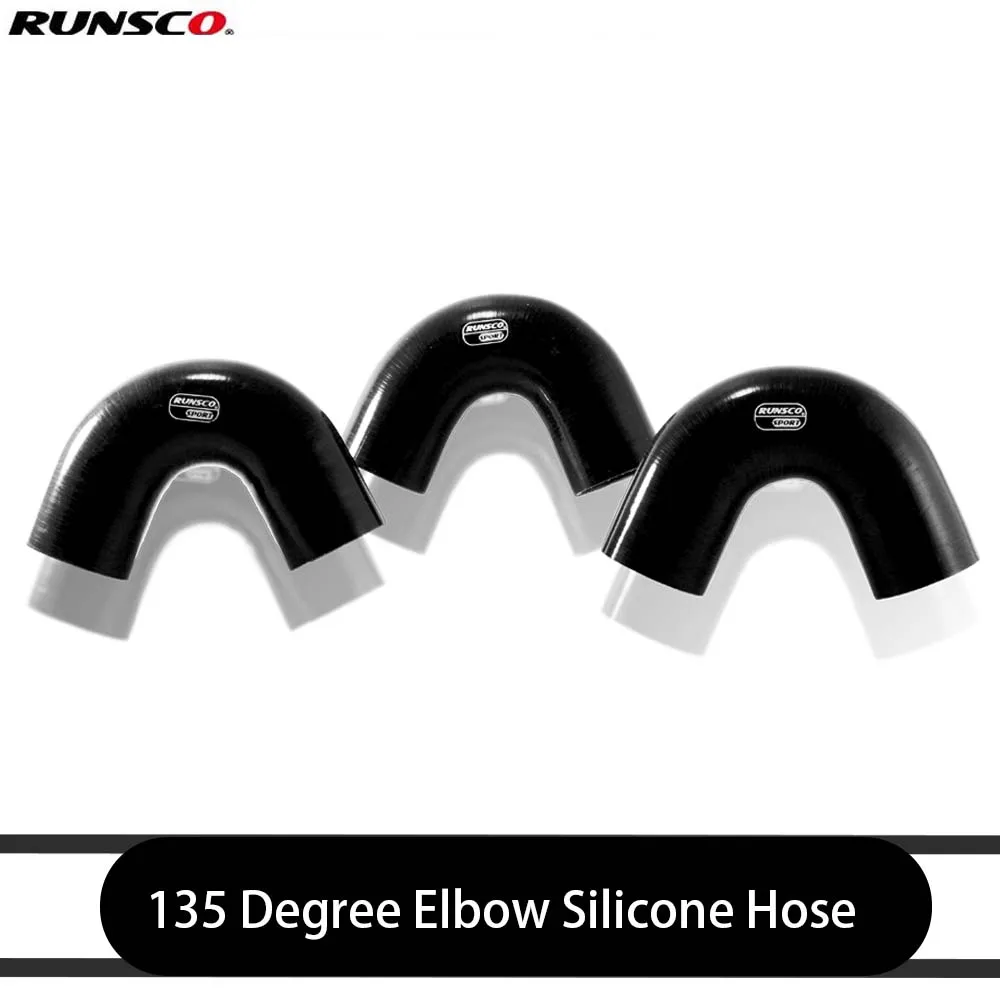 

Runsco ID 38/45/51/57/60/63/70/76/80/83/89/102 мм 135 градусов колено шланг соединитель воздухозаборника силиконовая труба цвет черный