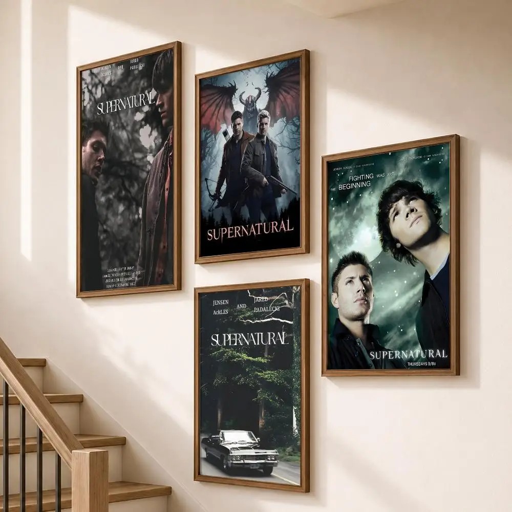 Series Supernatural Demon Hunter Art Poster HD Self Adhesive Wall Decor for Bedroom Dorm Room Office Gaming Room Gift