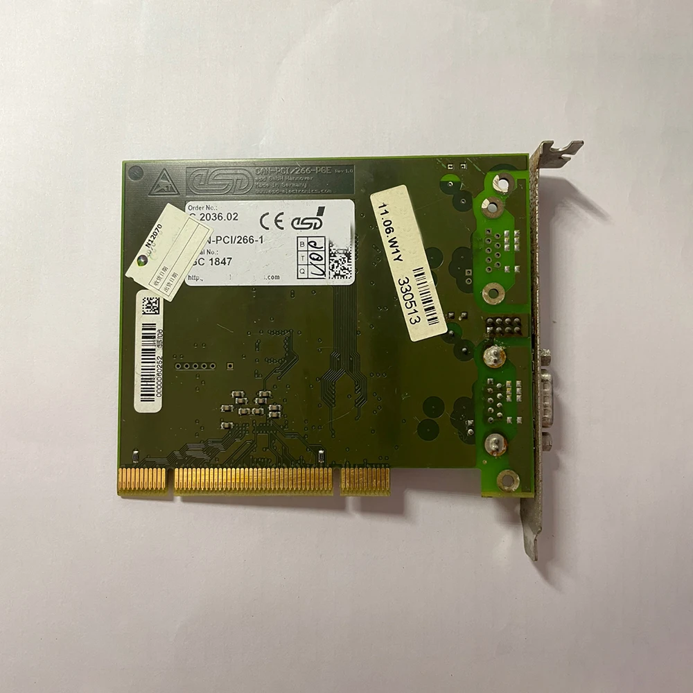 

For E-S-D Acquisition card CAN-PCI/266-PGE REV 1.0