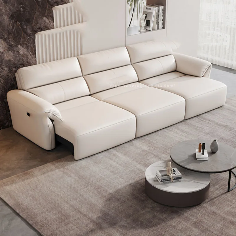 White Lazy Power Recliner Sofa Relax Couch Leather Office Power Recliner Sofa Electric Sofa L Para Sala Living Room Furniture