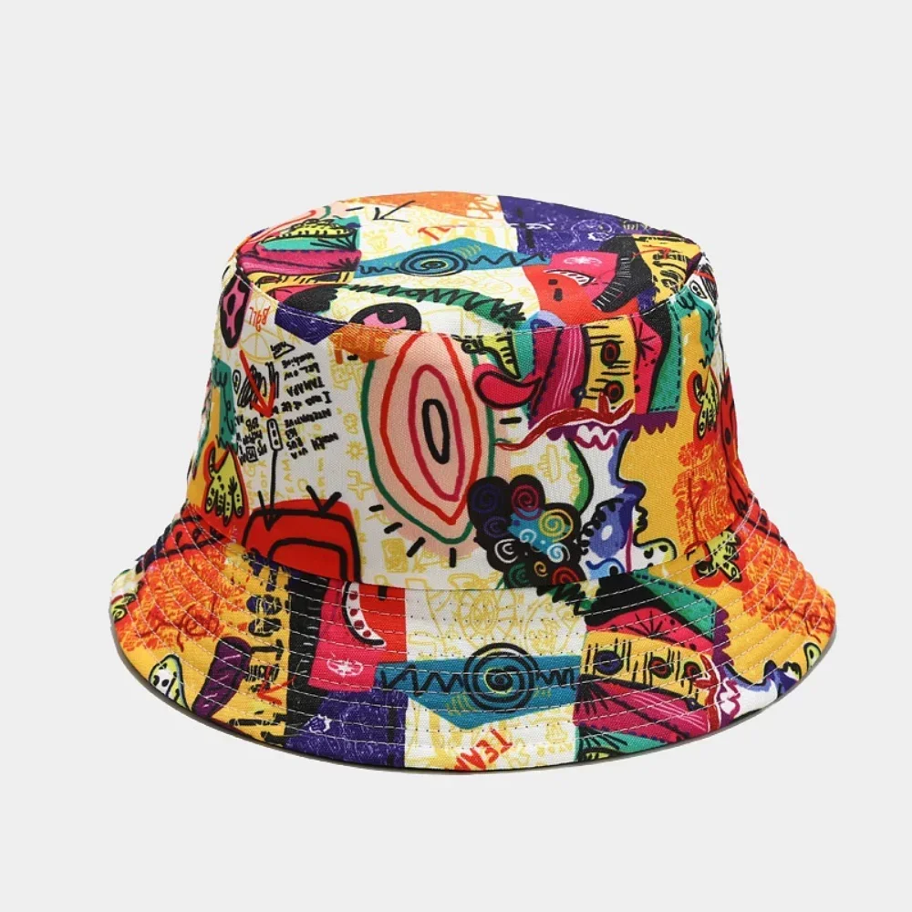 Bucket Hat Fashion Hats for Women Casual Vintage Elegant Ethnic Style Streetwear Comfortable Print Bucket Hats Outdoor Sunscreen