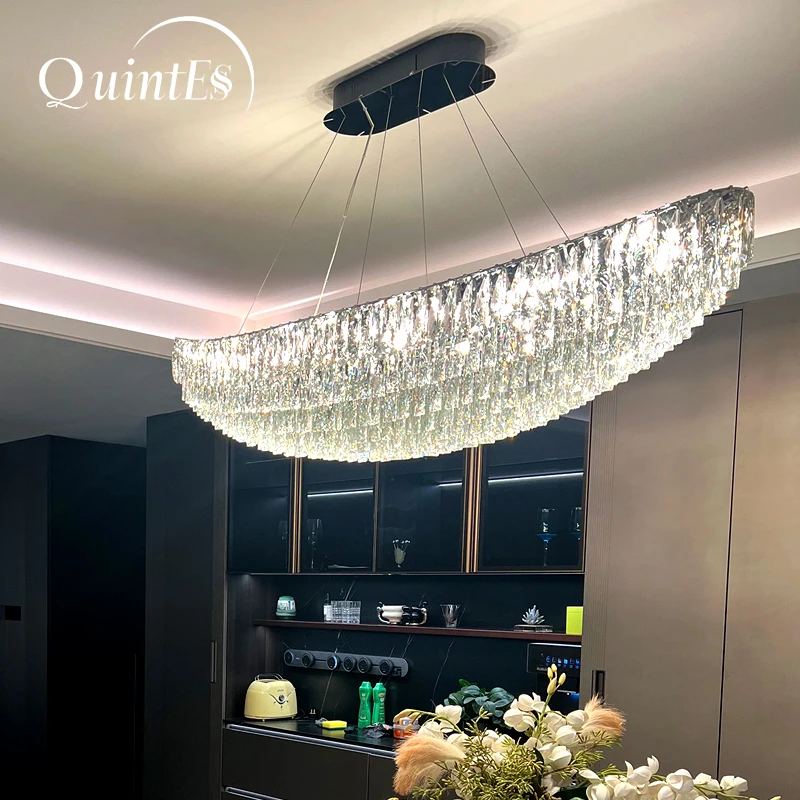 

Хрустальная люстра-лодка серебристая/золотистая, современные подвесные светильники для потолка, домашнего декора, ресторана, итальянские светильники для обеденного стола