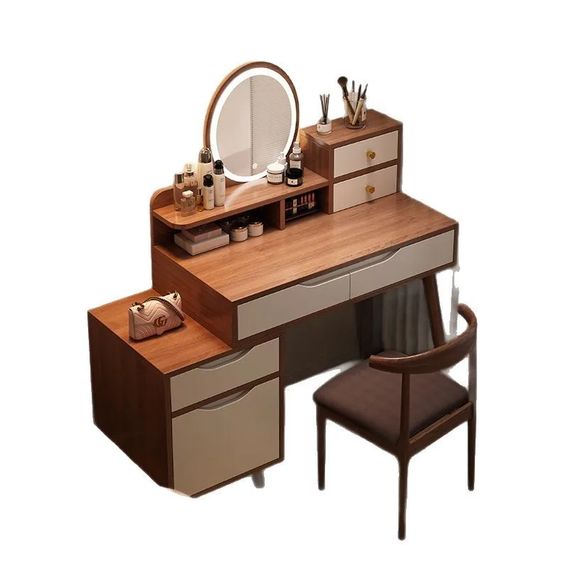 

New Chinese style, dressing table, bedroom, modern, simple, bedside table, integrated, small apartment