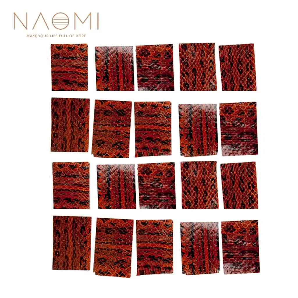 

NAOMI 20 PCS Bow Skin Snake Skin Leather For Wrapping Violin 2.5x3.5cm Bow Skin Violin Parts Accessories New