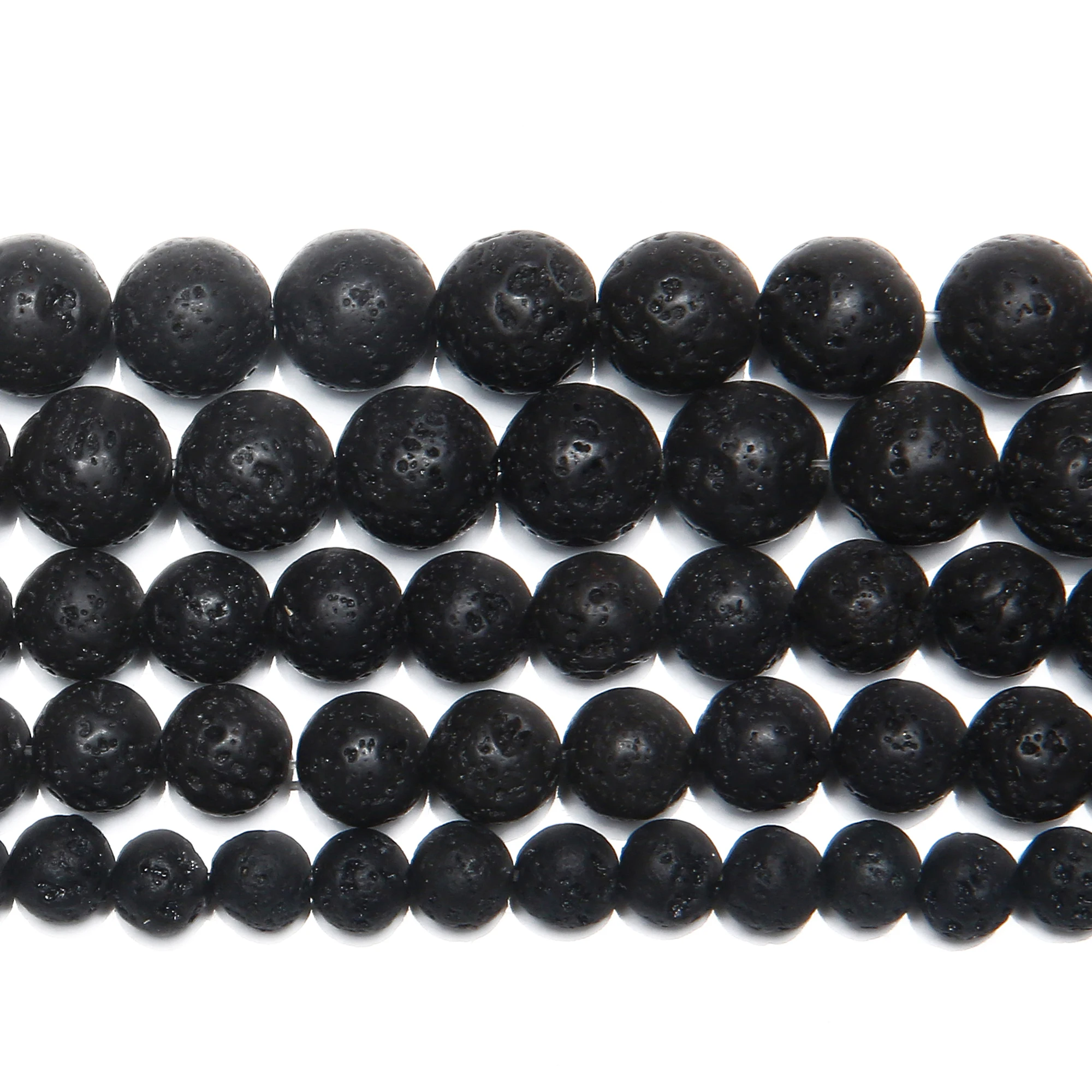 Natural Stone AA Quality Volcano Lava Round Loose Beads 15\