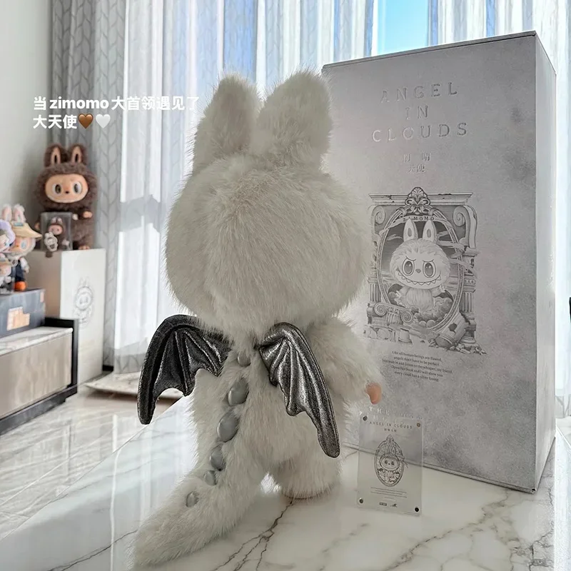 Labubu The Monster Angel in Clouds Series Action Figure Labubu Zimomo Vinyl Doll Kawaii Collection Decor Toy Girls Birthday Gift