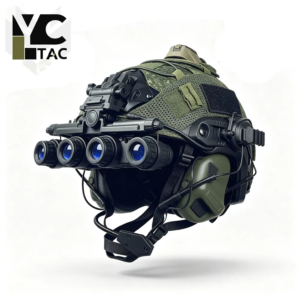 YCTAC FAST Tactical Bump Helmet Full Set Russian Camo Helmet Kit with NVG Model Headset Airsoft Cosplay CS Wargame Outdoor Field