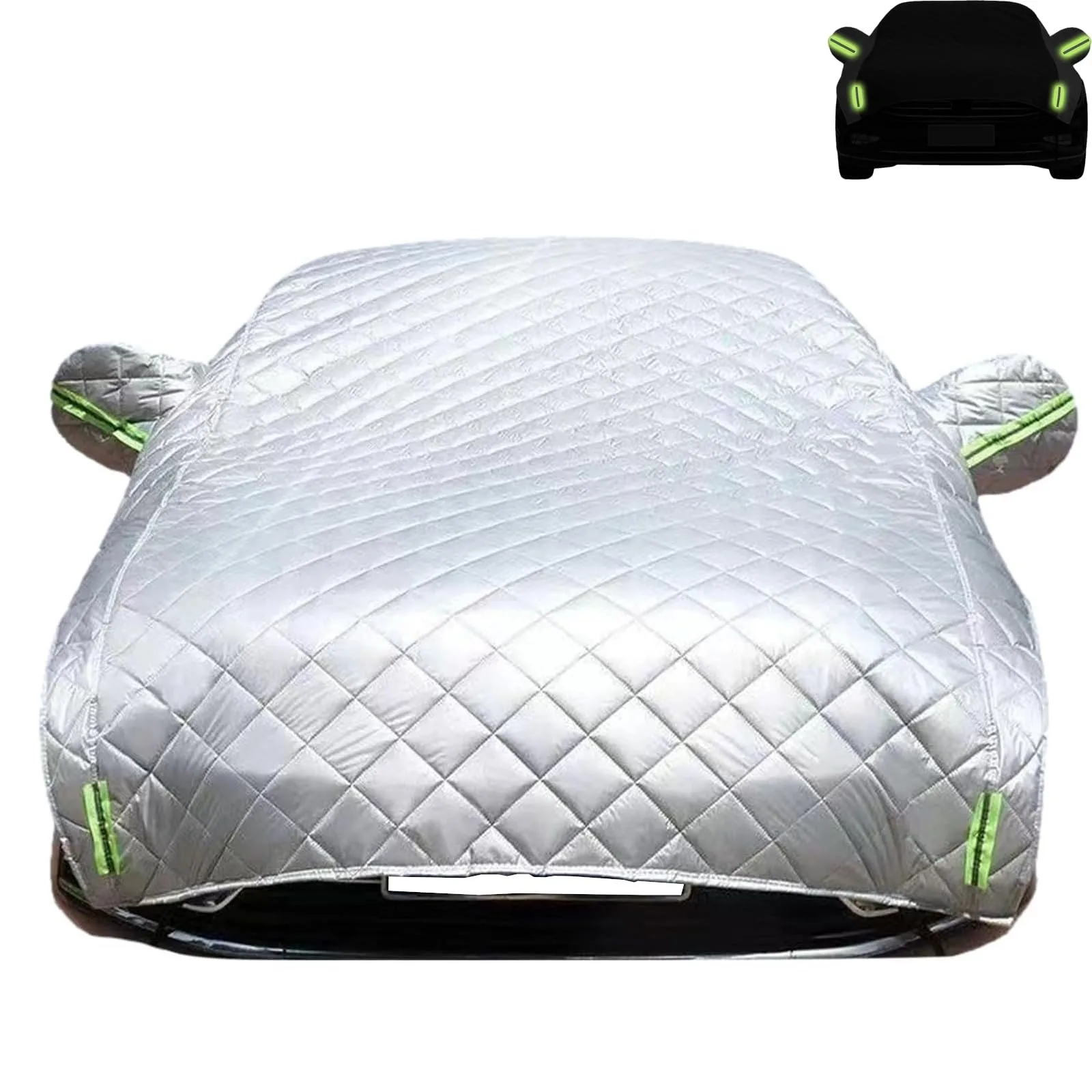 

Hail Car Cover Sun Visor Multi-Layer Padded Car Care Duty Waterproof Sedan Protector With Reflective Strips Car Protective Cover