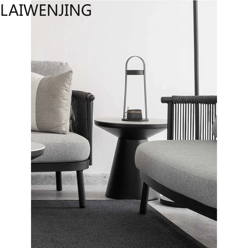 SGF outdoor sofa courtyard outdoor waterproof and sunscreen teak combination furniture