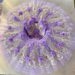 Purple Professional Ballet Tutu Girls Pink Platter Pancake Tutu Ballerina Party Dress Adult Women Ballet Dance Costume