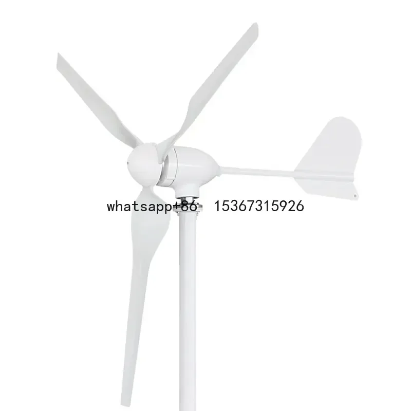 Home Mini 600W 1KW 2KW 5KW Small  Price Pole Vertical Axis Blades Axial Flux  Wind Turbines