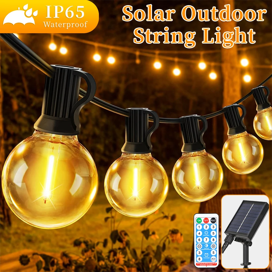 

Solar Lights Outdoor With Remote Control Led String Lights Garden Solar Lamps RGB External Solar Lamp Solar Led Outdoor Lighting
