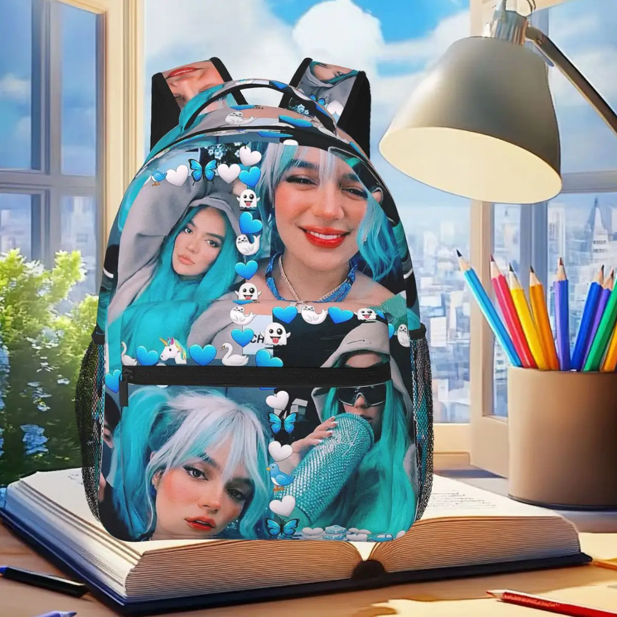 Karol G Tropicoqueta Album Graphic Backpack Student Boys Girls BookBag Children School Bag Laptop Shoulder Bags for Men Women
