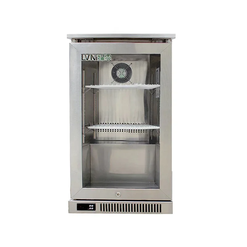Mini Bar Fridge Air Cooling Drinks Display Cooler with Glass Door for Under Counter Use in Beer Bar Club Restaurant Home