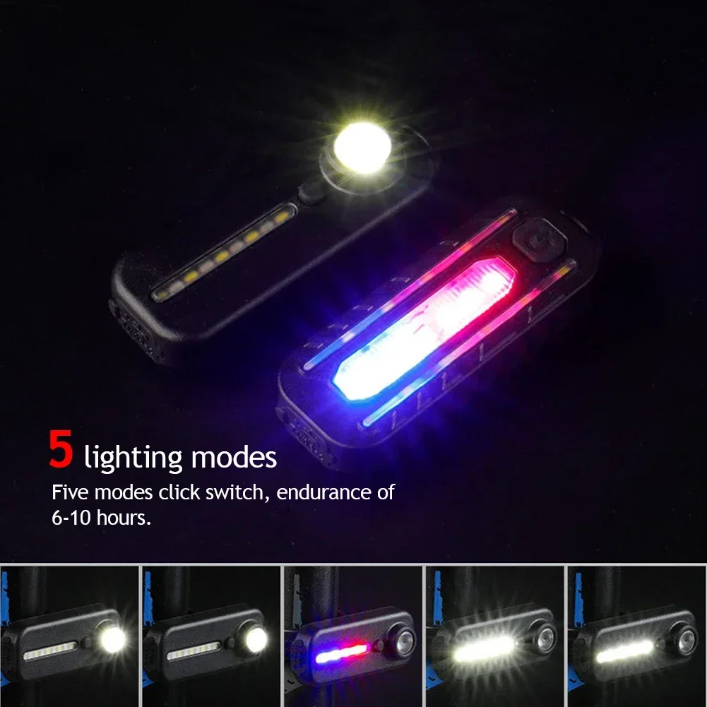 Imagem -04 - Mini Lanterna Fina Tático Polícia Ombro Luz Usb Tipo-c Recarregável Bicicleta Taillight Capacete Lâmpada Chaveiro Luz