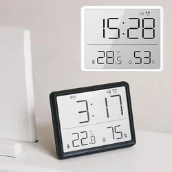 Indoor Multifunction Thermometer Hygrometer Automatic Electronic Temperature Humidity Monitor Clock Monitor Wall Monitor Clocks