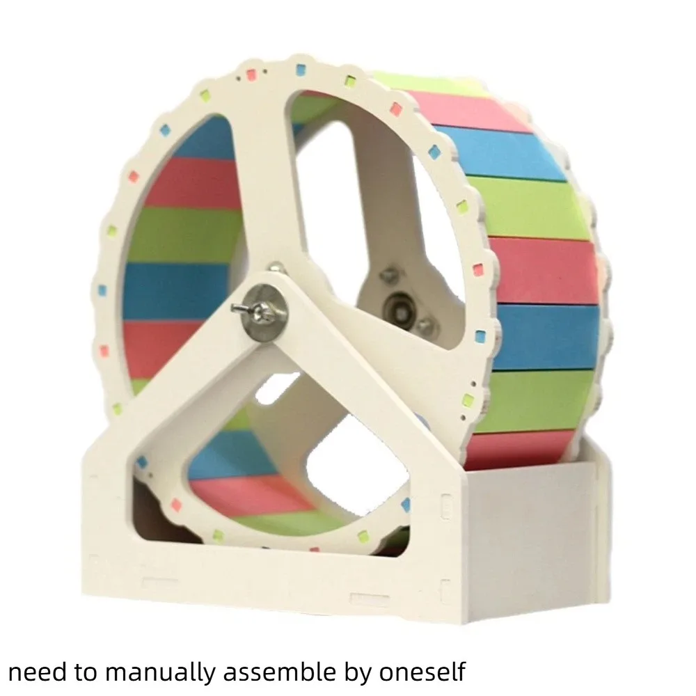Plastic Hamster Running Wheel Stable Base Colorful Pet Hamster Bracket 21cm Silent Rodent Running Wheel Pet Exercise