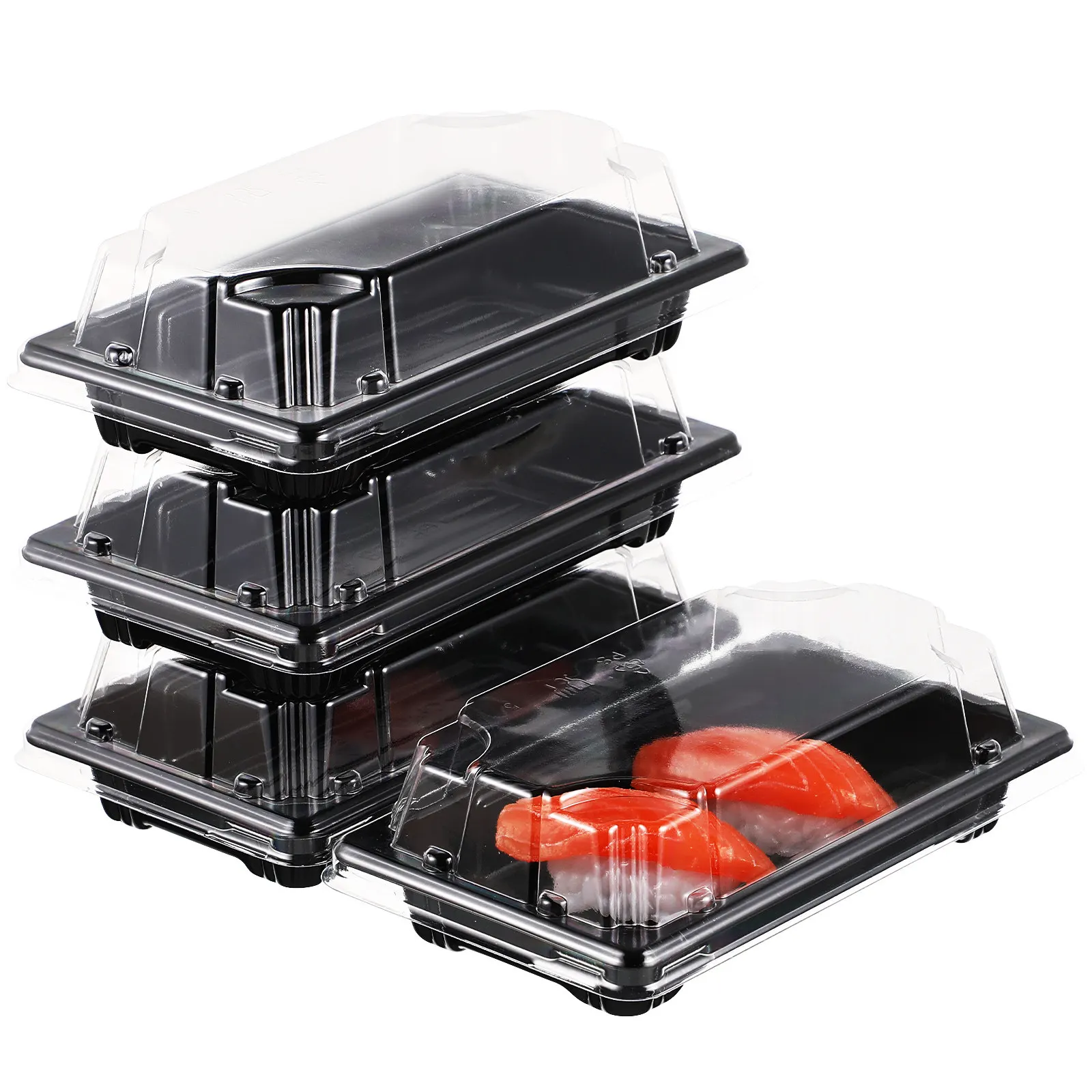 

50/100Pcs Sushi Food Box Biodegradable Pulp Containers Suitable for Restaurants Cafes Picnics Parties Travel Outdoor Events Fast
