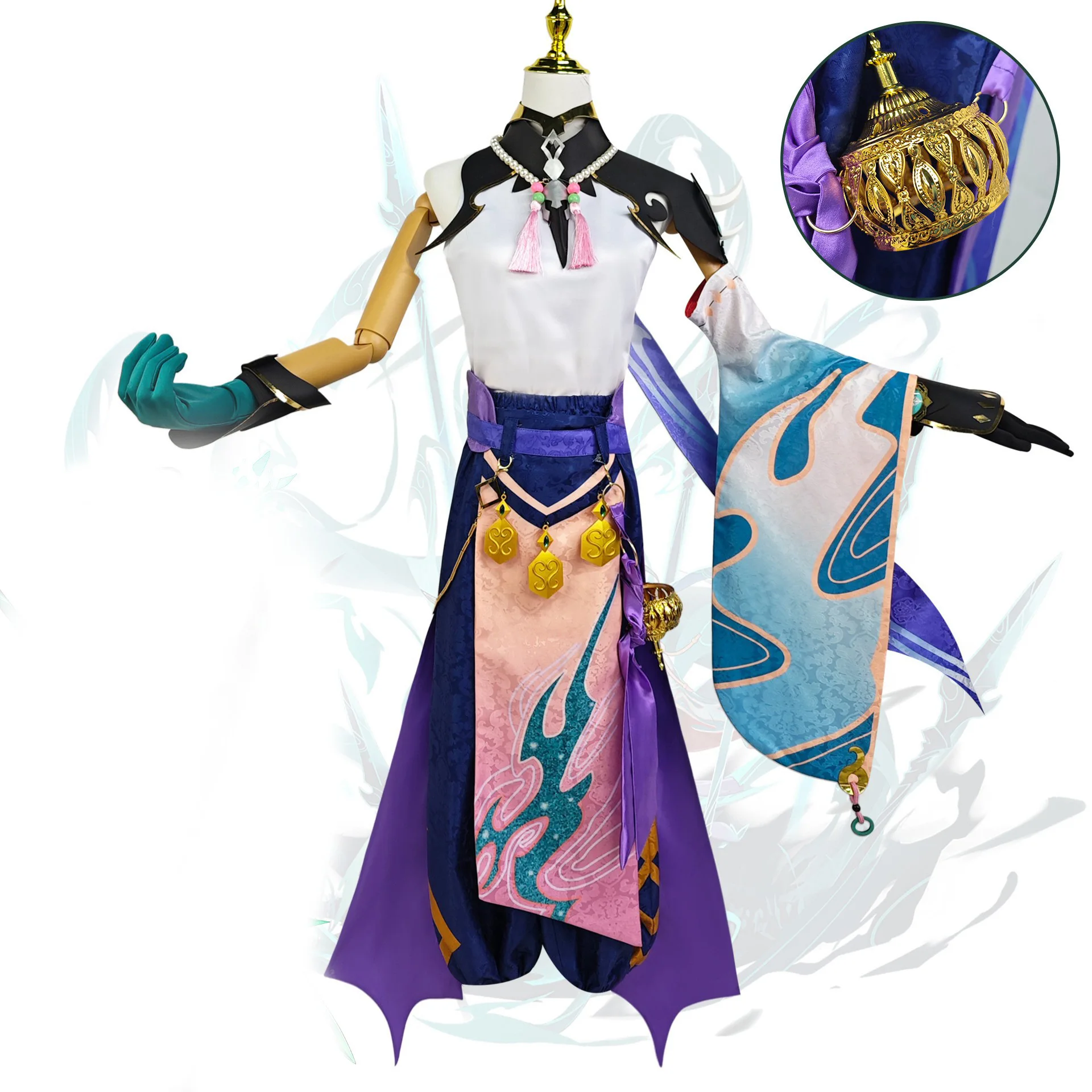 لعبة جينشين شياو أزياء تنكرية أنيمي وسيم ملابس حفلة الهالوين النمط الصيني دور كوميك كون الزي للرجال #1